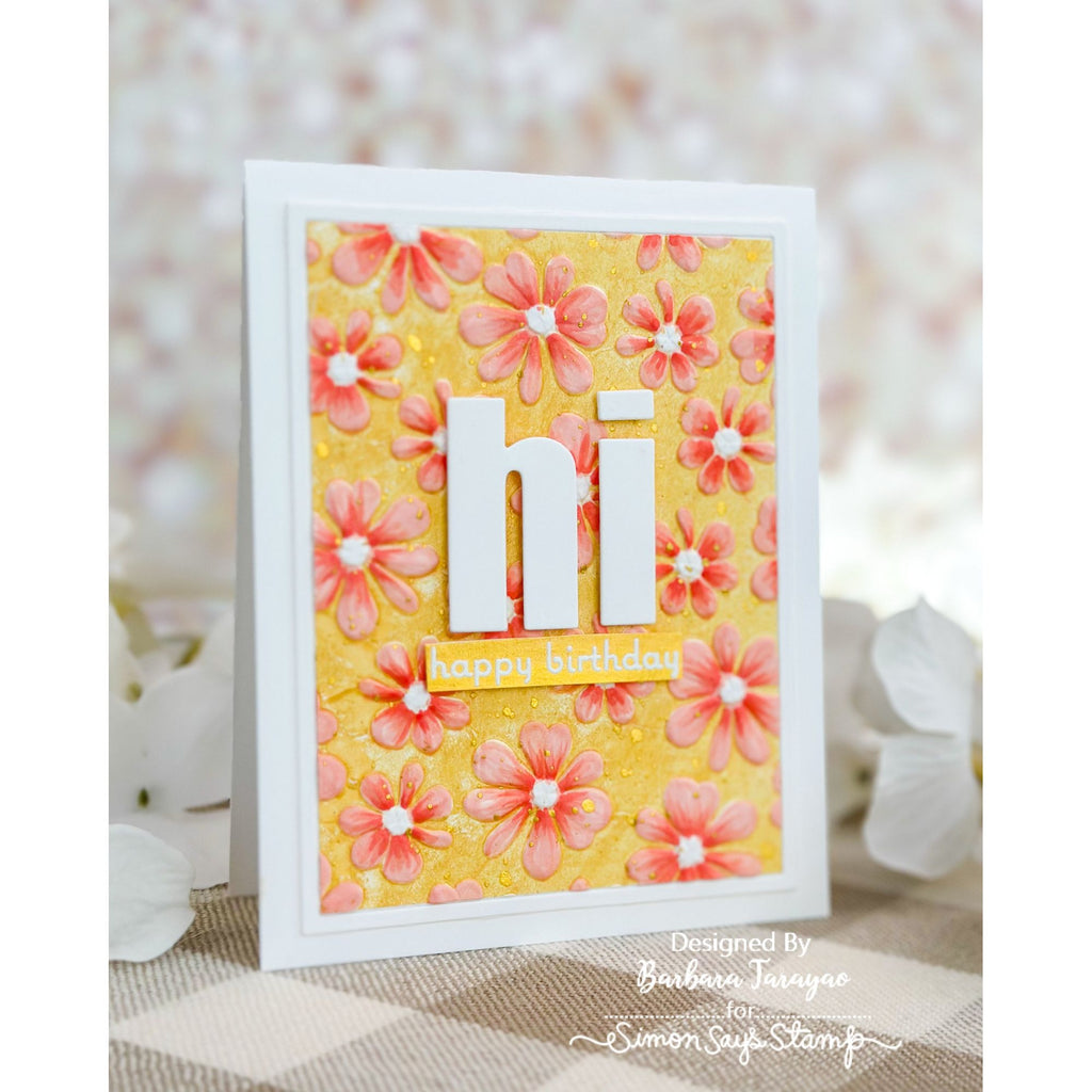 Simon Says Stamp Embossing Folder Wiggle Flowers sf476 Rain or Shine Hi Card | color-code:ALT01