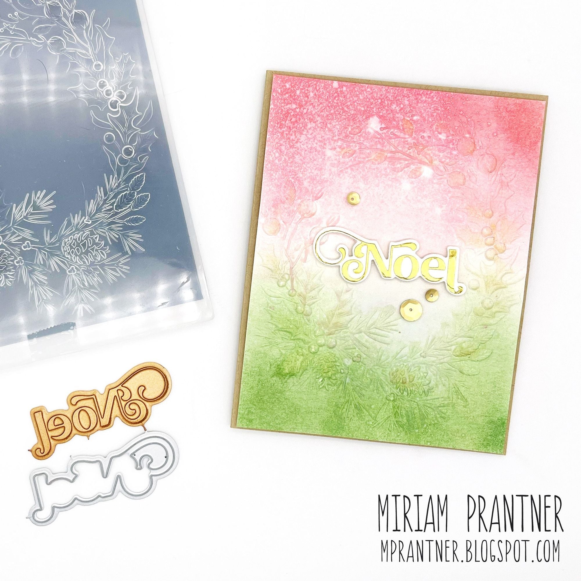 Simon Says Stamp Embossing Folder Wild Berry Wreath sf335 Stamptember Christmas Card | color-code:ALT03