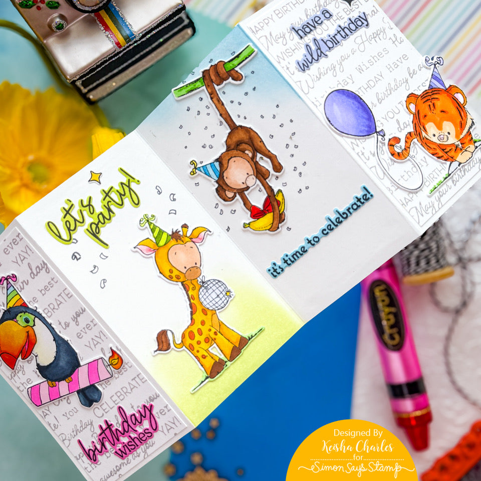 Simon Says Stamp Wild Birthday Wafer Dies 1412sdc STAMPtember Birthday Card | color-code:ALT02