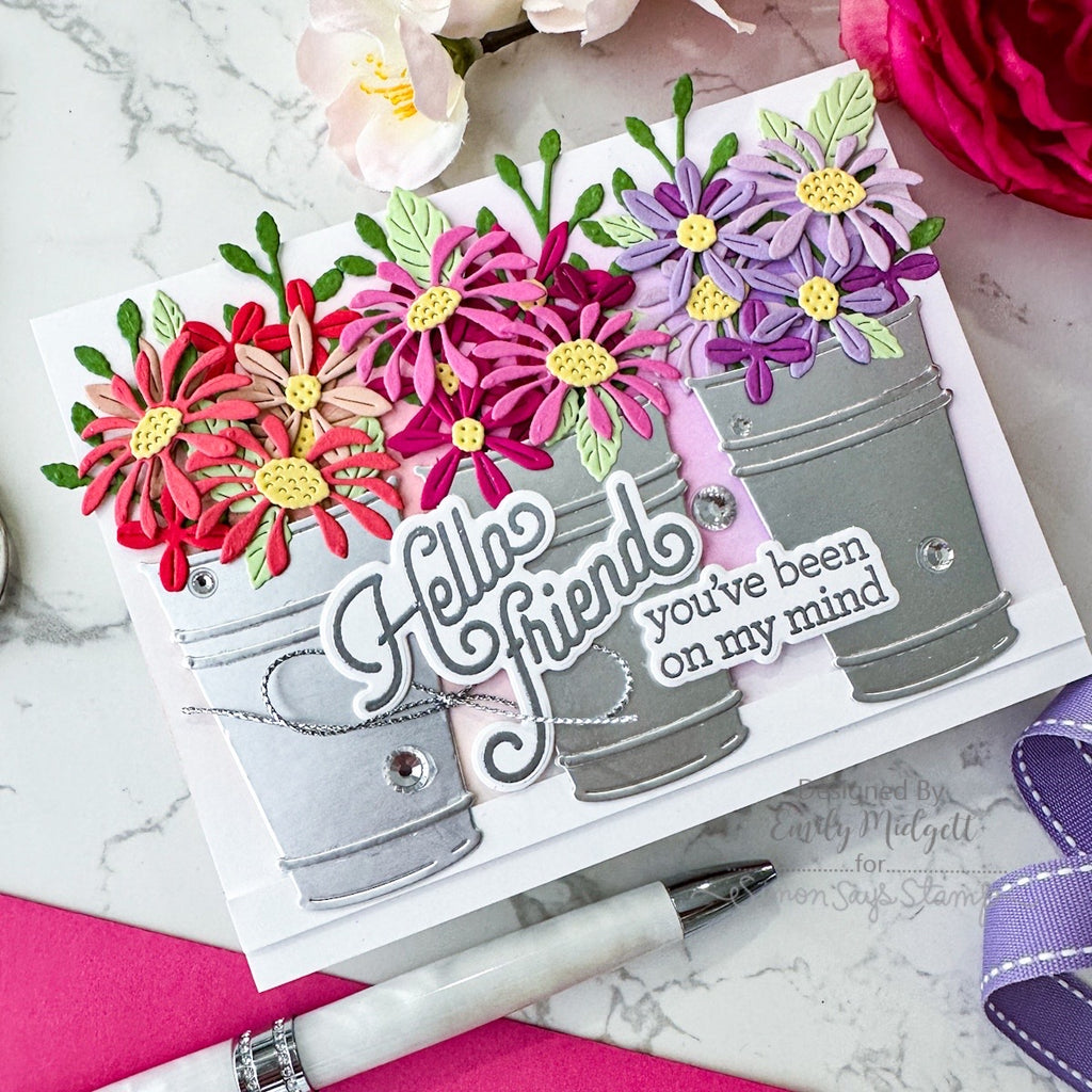 Simon Says Stamp Wildflower Bucket Wafer Dies s1124 Beautiful Moments Friend Card | color-code:ALT06