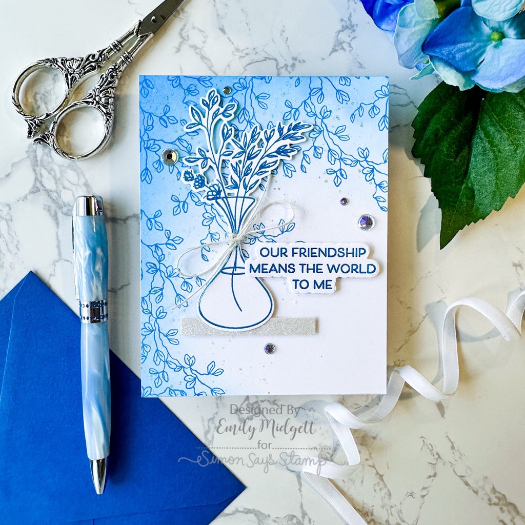 Simon Says Stamp Wildflower Cuttings Wafer Dies 1333sdc Friend Like You Friend Card | color-code:ALT02