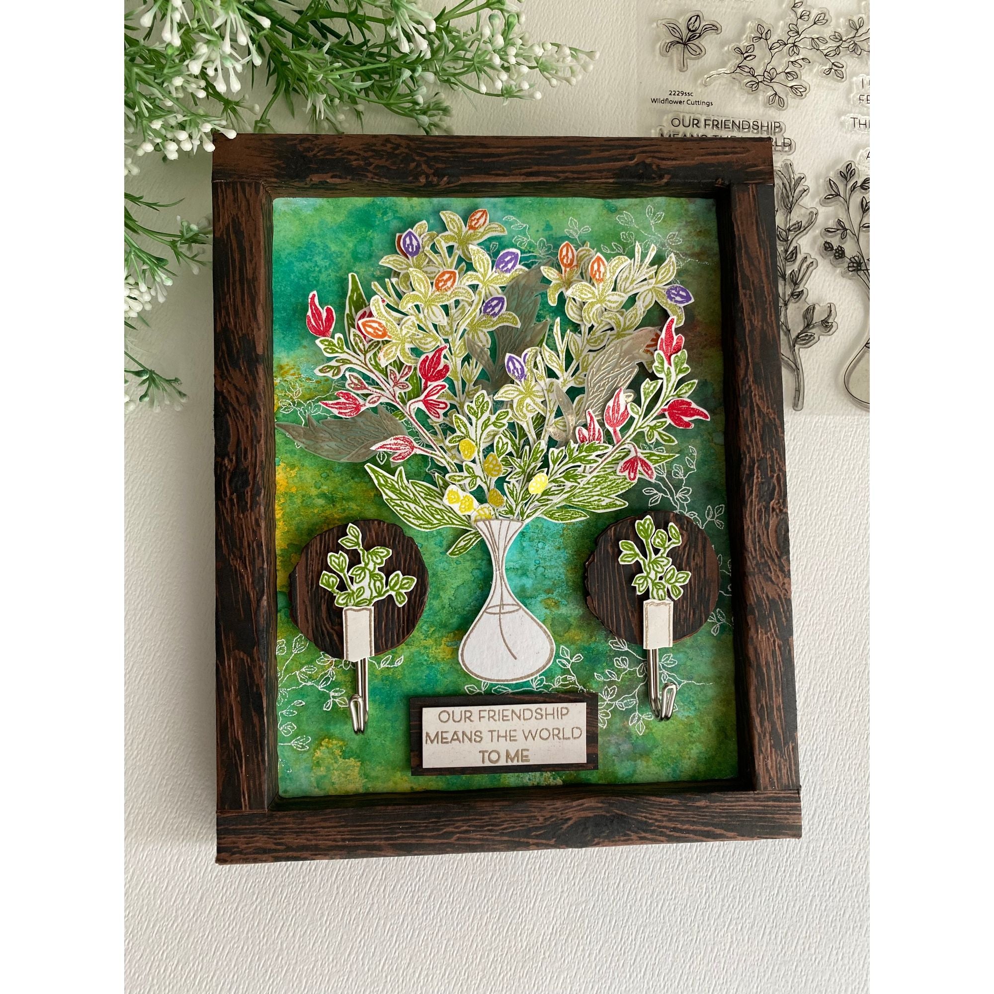 Simon Says Clear Stamps Wildflower Cuttings 2229ssc Friend Like You Indoor Key Holder