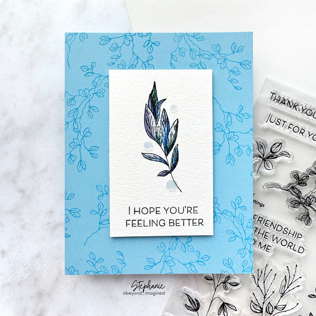 Simon Says Clear Stamps Wildflower Cuttings 2229ssc Friend Like You Get Well Card