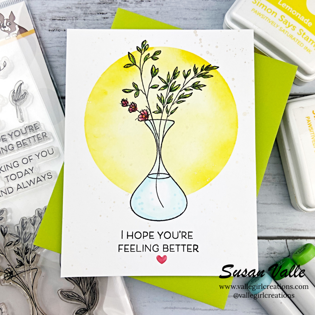 Simon Says Clear Stamps Wildflower Cuttings 2229ssc Friend Like You Get Well Card | color-code:ALT04