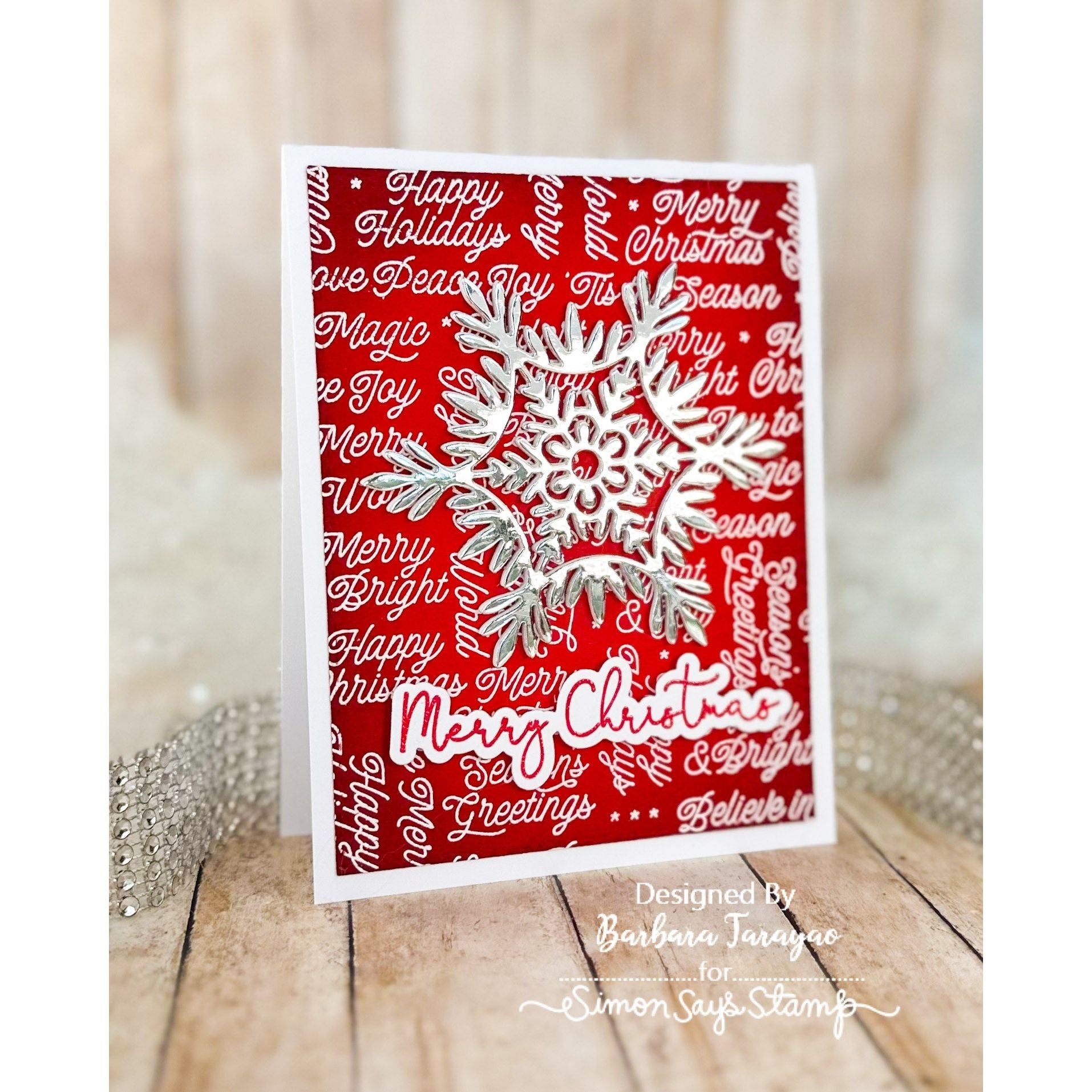 Simon Says Stamp Willow Snowflake Wafer Dies sssd112907 Season Of Wonder Christmas Card | color-code:ALT06