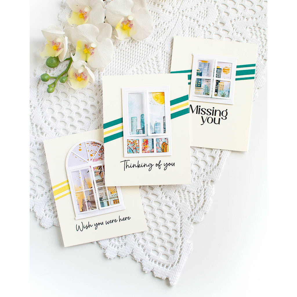 Simon Says Stamp Window Trio Wafer Dies 1401sd Miss You Cards | color-code:ALT11