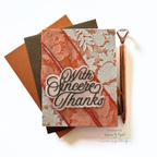Simon Says Stamp Embossing Folder Windswept Leaves sf547 Thanks Card