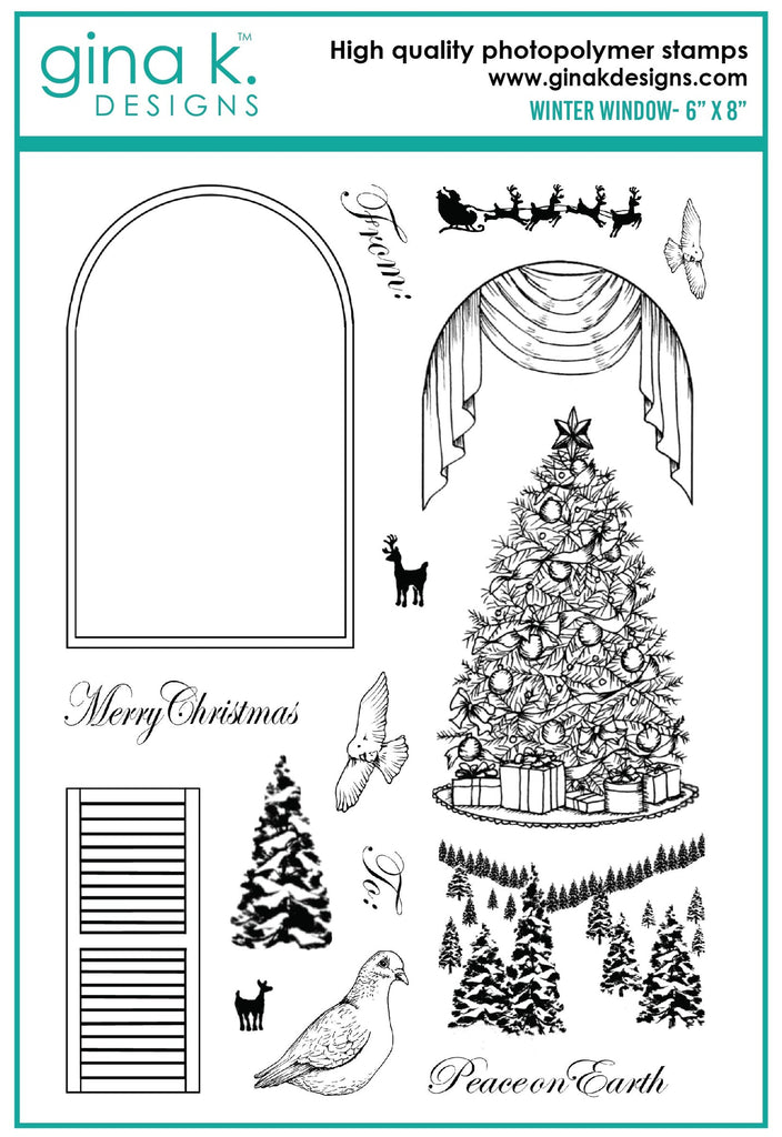 Gina K Designs WINTER WINDOW Clear Stamps mm105