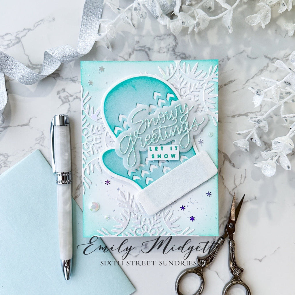 Simon Says Stamp Winter Mitten Wafer Dies s861 Season Of Wonder Winter Card | color-code:ALT01