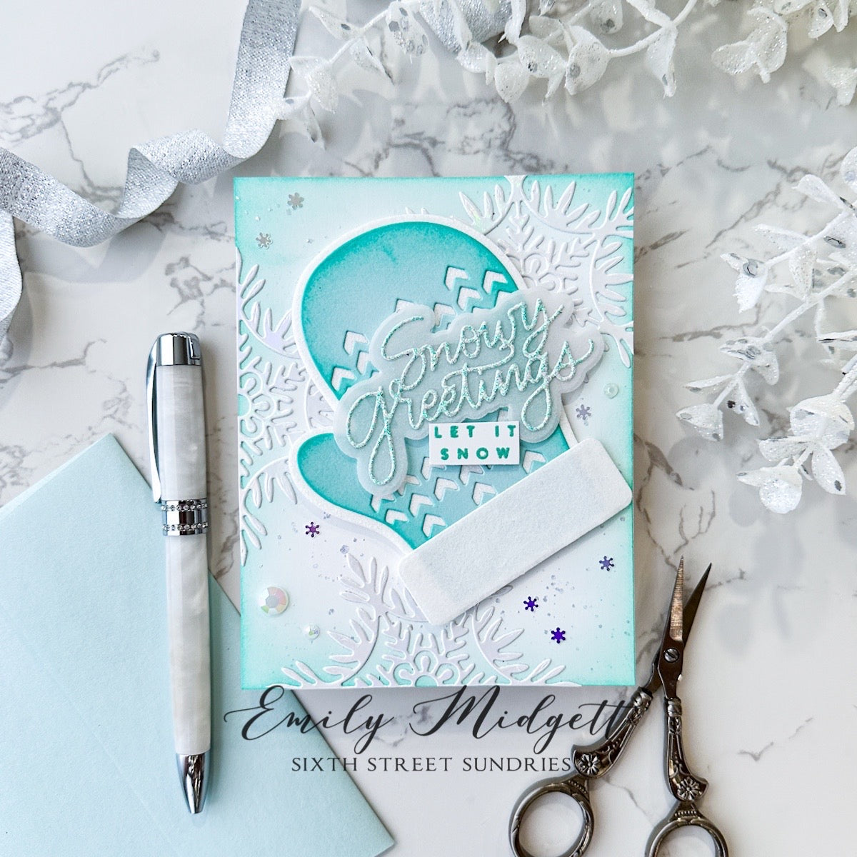 Simon Says Stamp Winter Mitten Wafer Dies s861 Season Of Wonder Winter Card | color-code:ALT01