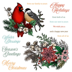 Honey Bee Winter Song Cling Stamps hbst-675