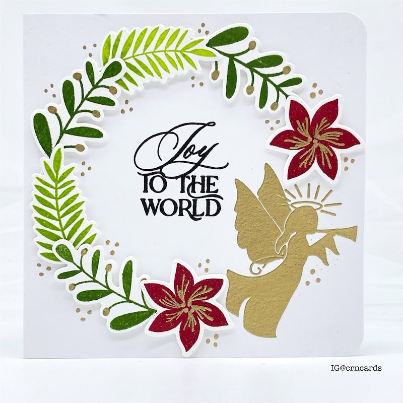 CZ Design Wafer Dies Winter Wishes czd218c All The Joy Christmas Card