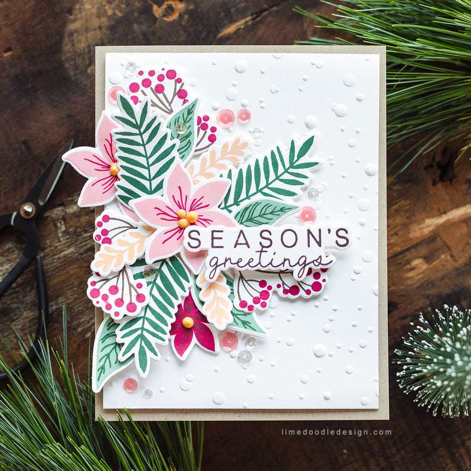 CZ Designs Stamps And Dies Winter Wishes set700ww All The Joy Christmas Card | color-code:ALT02