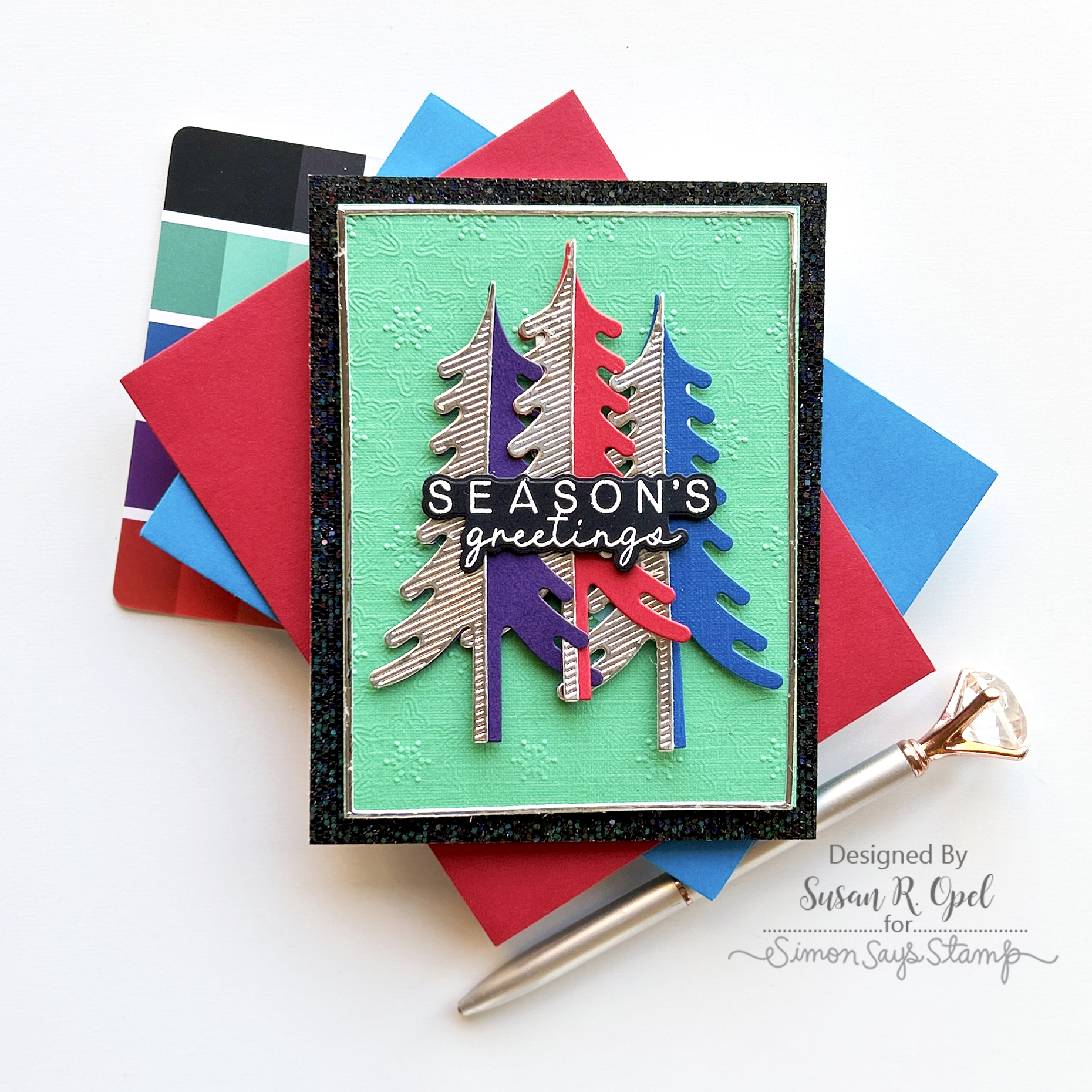 CZ Designs Stamps And Dies Winter Wishes set700ww All The Joy Christmas Card