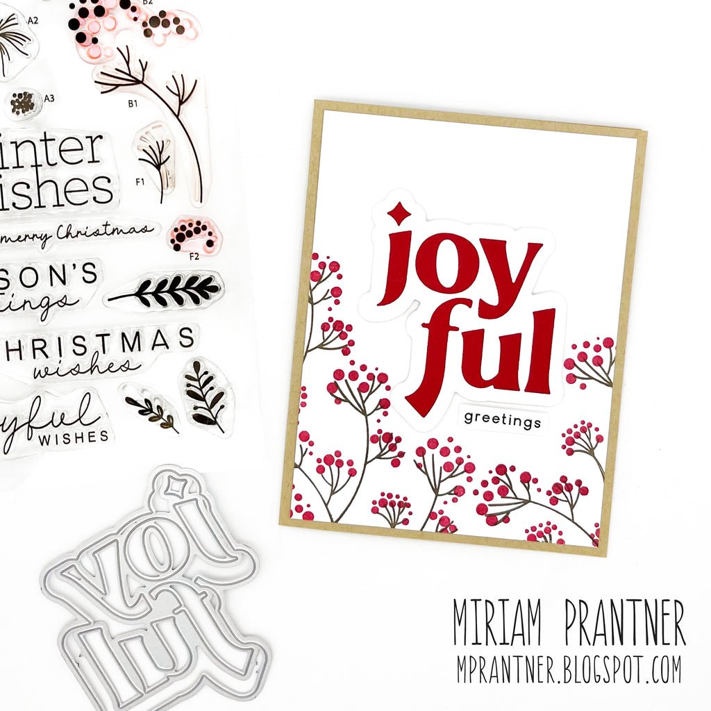 CZ Design Clear Stamps Winter Wishes cz282c All The Joy Christmas Card | color-code:ALT05