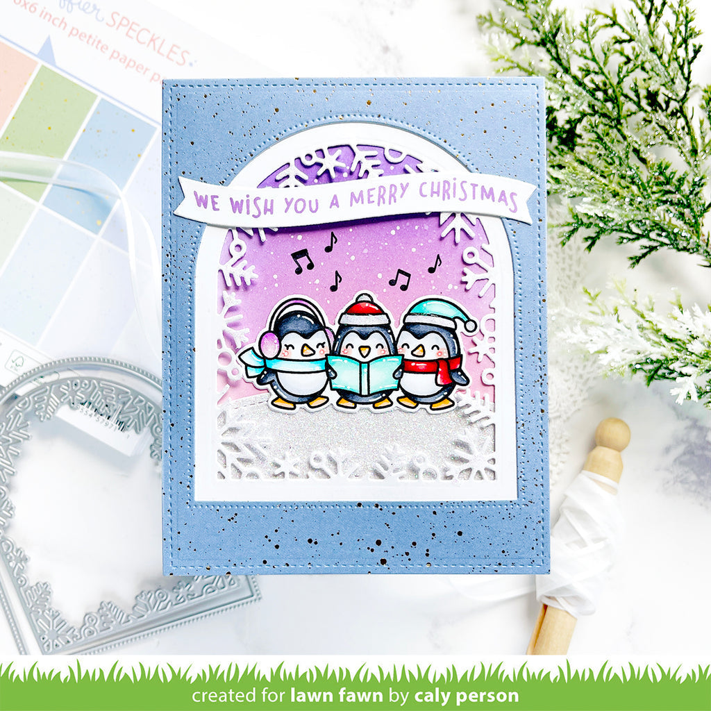 Lawn Fawn Spiffier Speckles 6x6 Inch Paper Pad lf3207 merry christmas