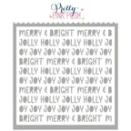 Pretty Pink Posh Winter Words Stencil