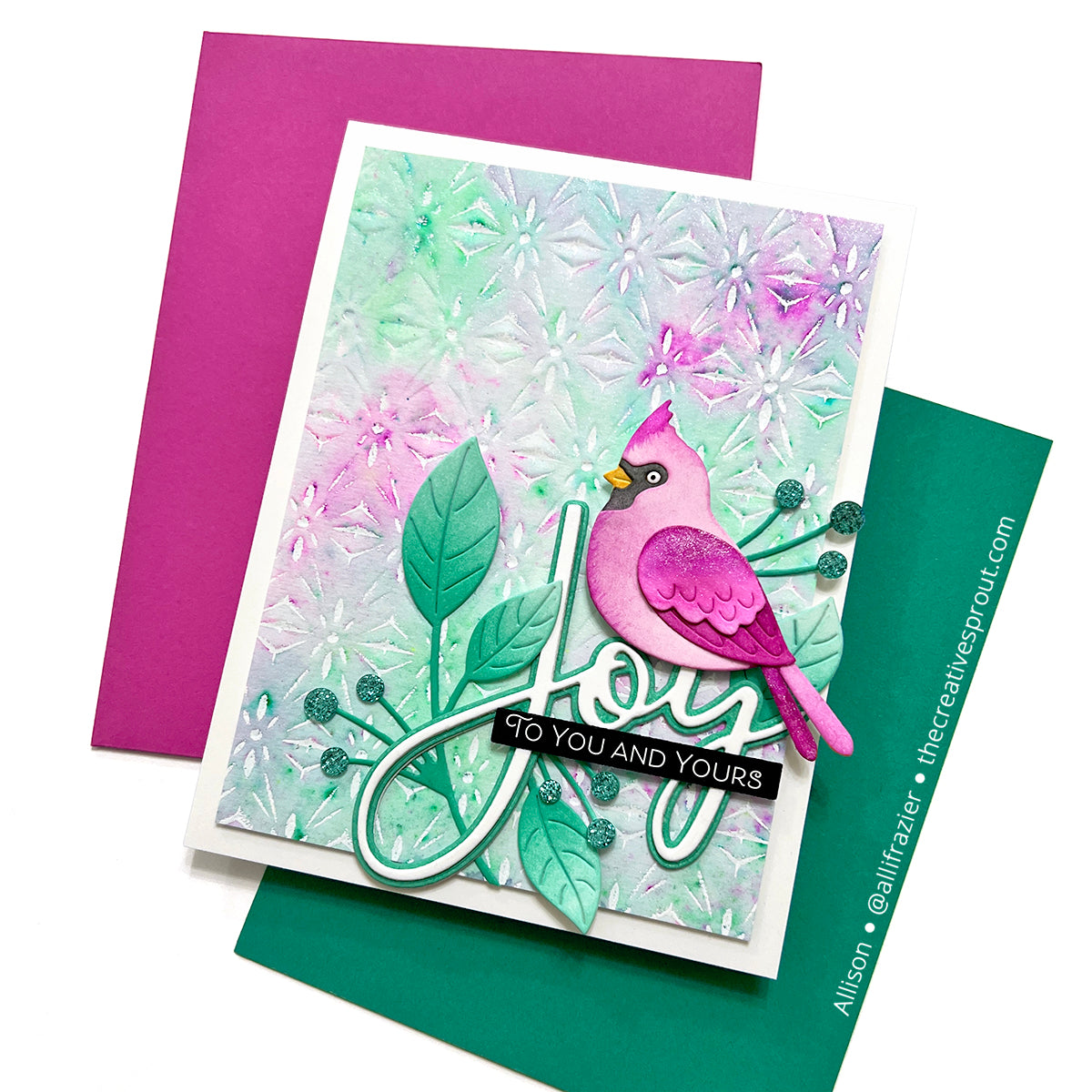Simon Says Stamp Winter Cardinal Wafer Die s982 DieCember Christmas Card | color-code:ALT02