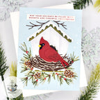 Simon Says Stamp Winter Cardinal Wafer Die s982 DieCember Christmas Card