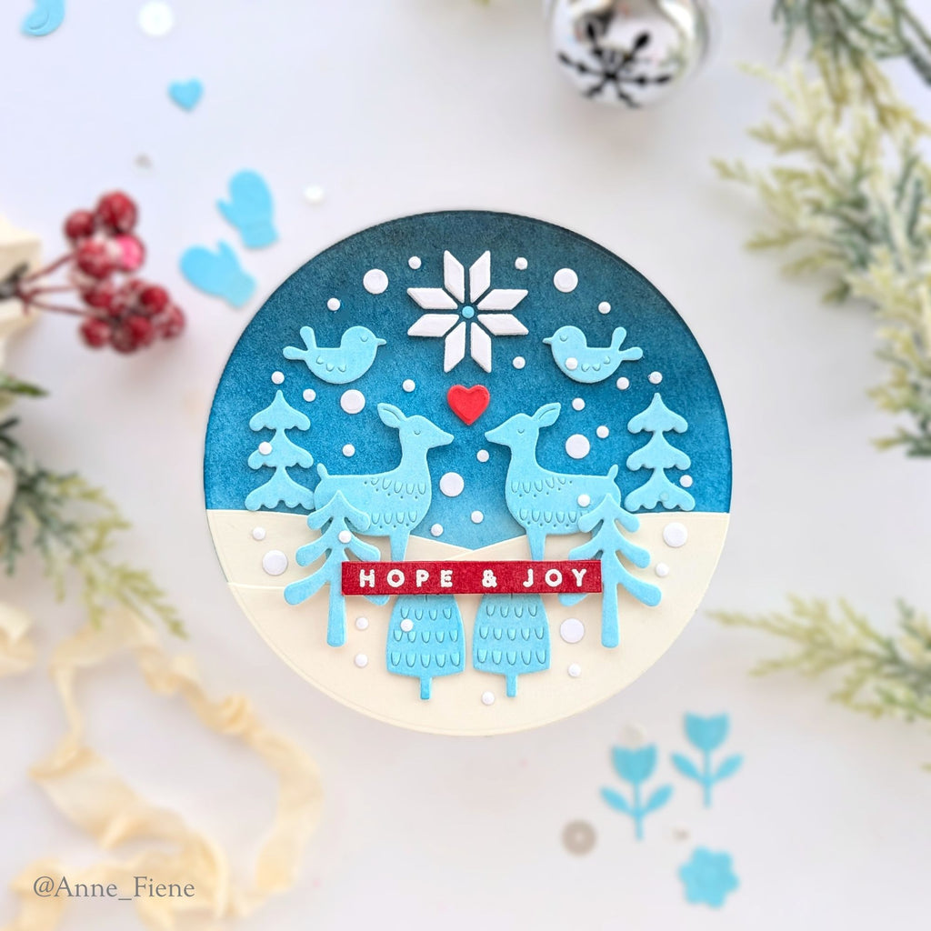 Simon Says Stamp Wintertime Celebration Plate Wafer Die s1064 Sugar and Spice Holiday Card