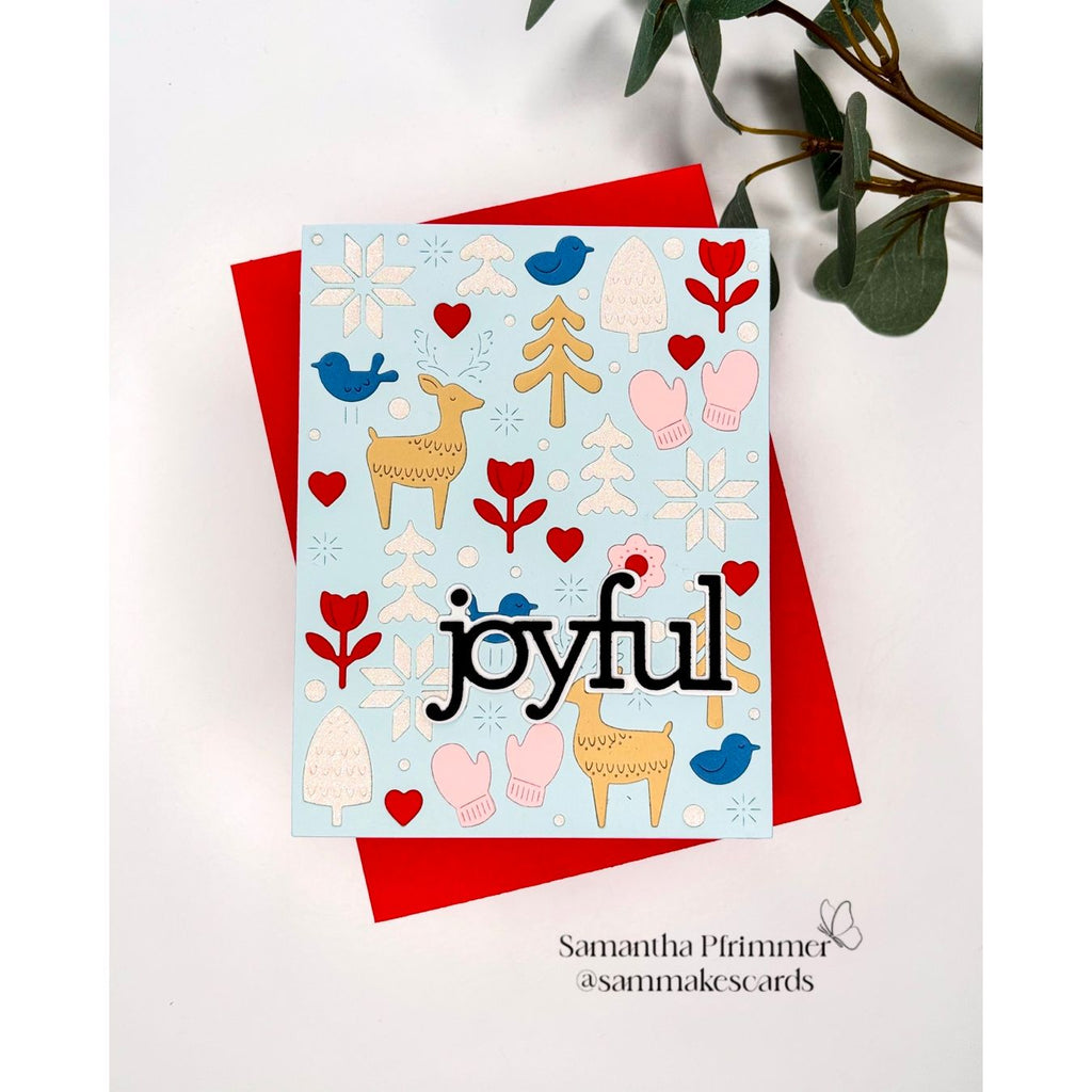 Simon Says Stamp Wintertime Celebration Plate Wafer Die s1064 Sugar and Spice Holiday Card