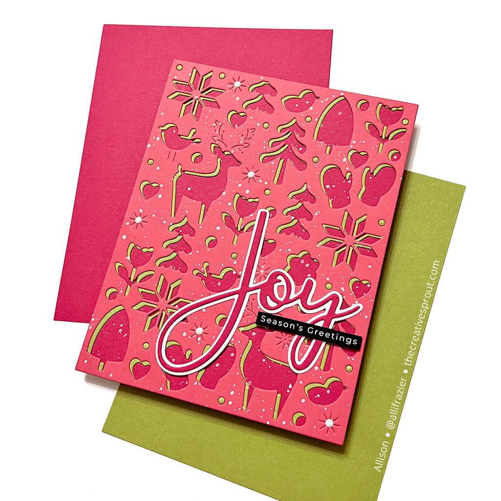 Simon Says Stamp Wintertime Celebration Plate Wafer Die s1064 Sugar and Spice Holiday Card | color-code:ALT04