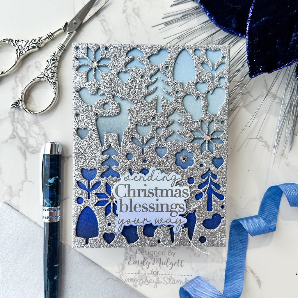 Simon Says Stamp Wintertime Celebration Plate Wafer Die s1064 Sugar and Spice Holiday Card | color-code:ALT07