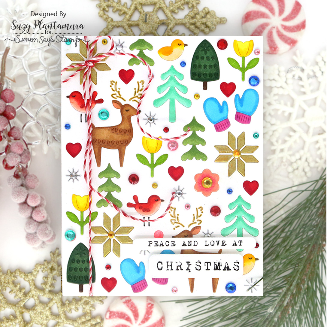 Simon Says Stamp Wintertime Celebration Plate Wafer Die s1064 Sugar and Spice Holiday Card | color-code:ALT09