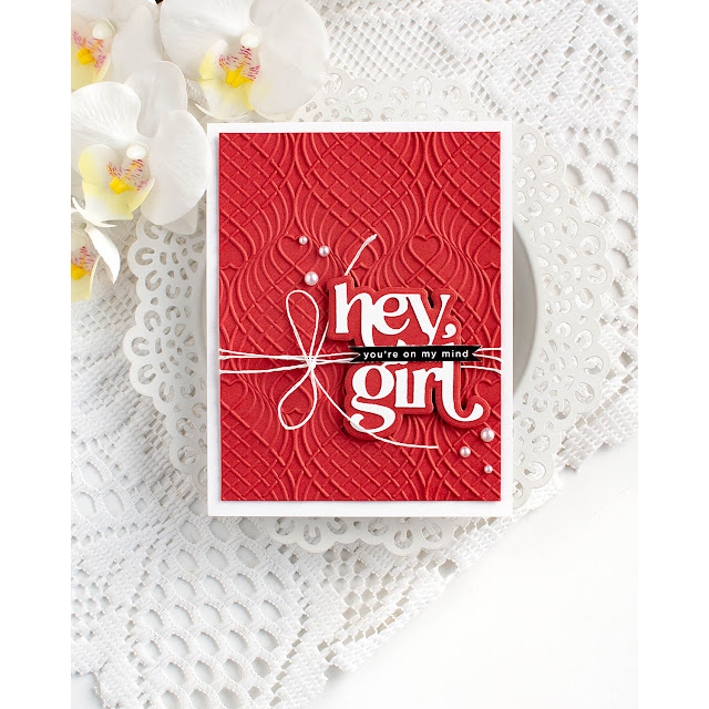 Simon Says Stamp Embossing Folder Wirework Hearts sf583 Heart to Heart Friend Card | color-code:ALT01