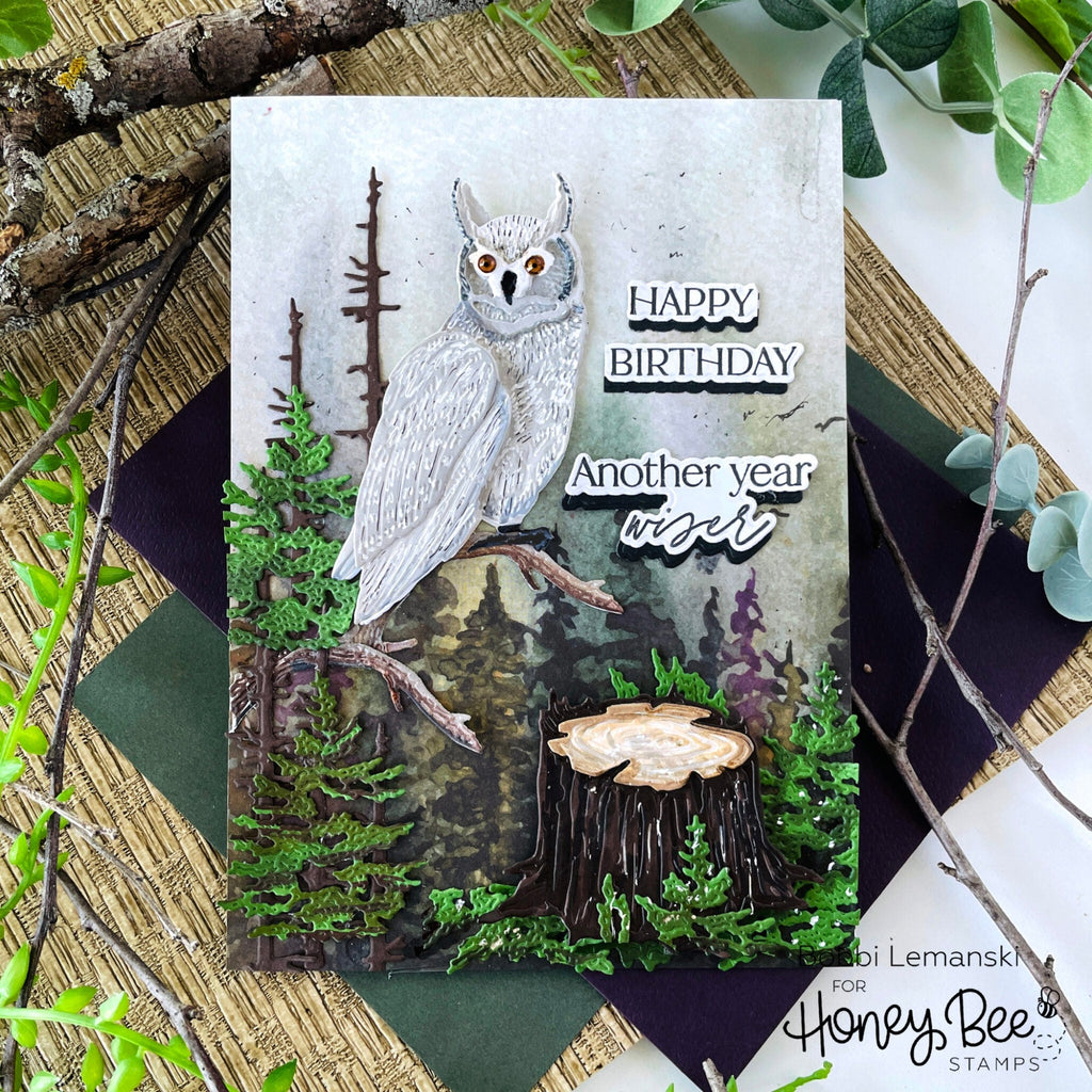 Honey Bee Lovely Layers Slice And Stump Die Set hbds-llslst Another Year Wiser Card | color-code:ALT02