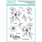 Gina K Designs Wishful Florals Clear Stamps gkd239