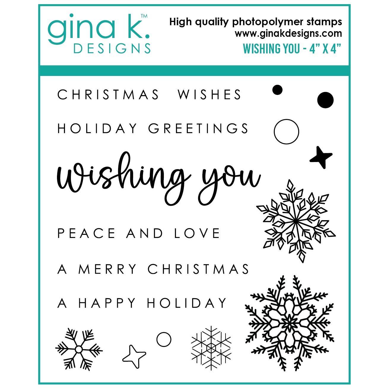 Gina K Designs WISHING YOU Clear Stamps gkd147