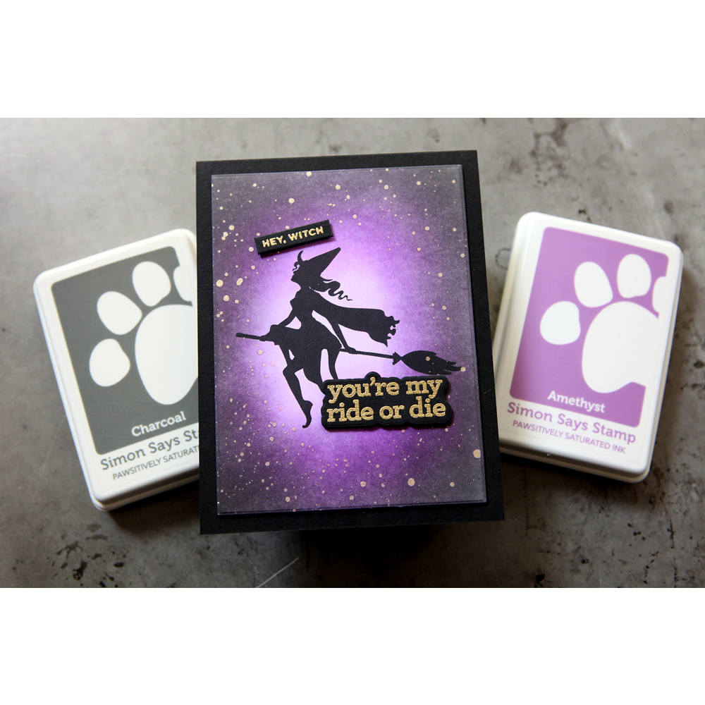Simon Says Stamp! CZ Design Stamps and Dies WITCH PLEASE set544wp Halloween Card | color-code:ALT02