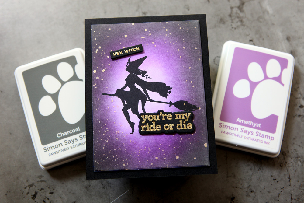 Simon Says Stamp! CZ Design Stamps and Dies WITCH PLEASE set544wp Halloween Card | color-code:ALT02