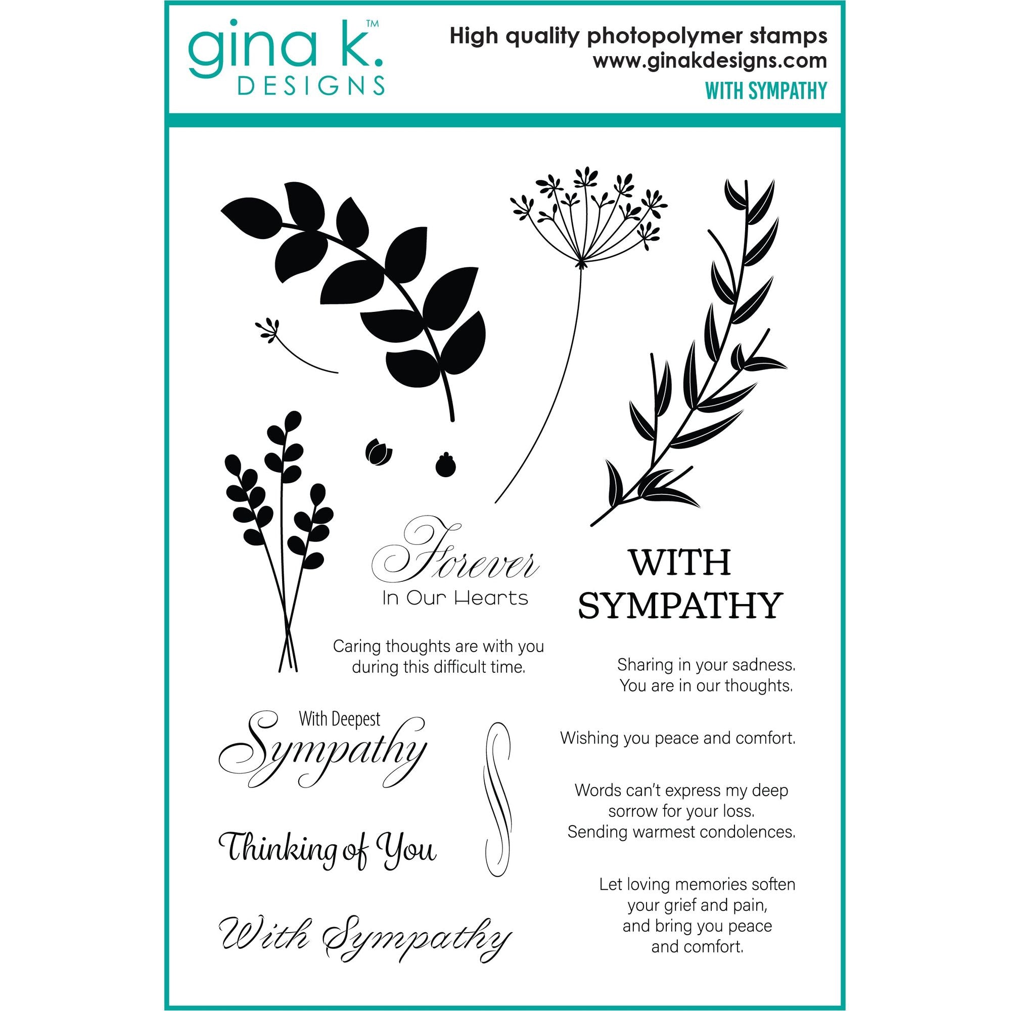 Gina K Designs With Sympathy Clear Stamps dw24