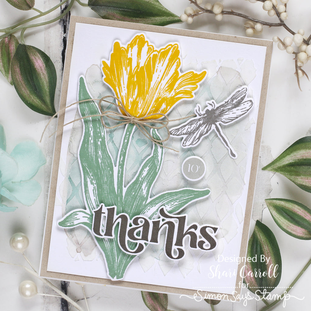 Simon Says Stamp With Thanks Wafer Dies 8010sdc You Are My Favorite Thank You Card | color-code:ALT04