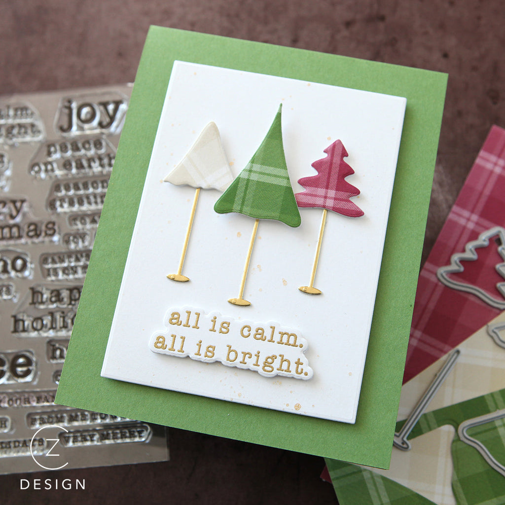 CZ Design Wonky Tree O Wafer Dies czd209 Season Of Wonder Christmas Card | color-code:ALT01
