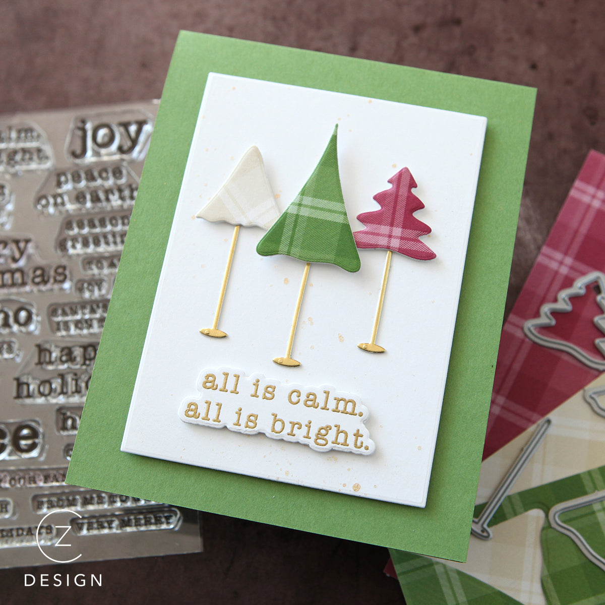 CZ Design Wonky Tree O Wafer Dies czd209 Season Of Wonder Christmas Card | color-code:ALT01