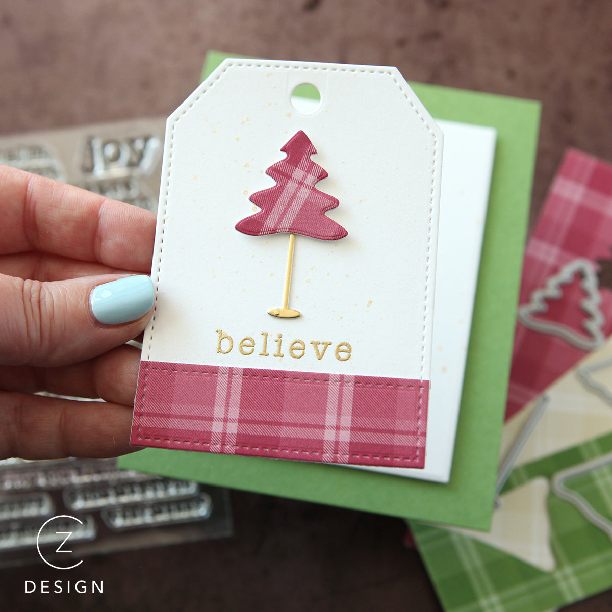 CZ Design Wonky Tree O Wafer Dies czd209 Season Of Wonder Christmas Tag | color-code:ALT02