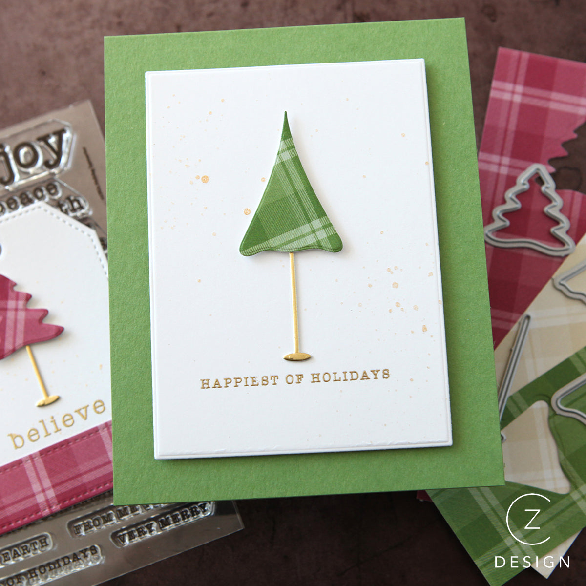 CZ Design Wonky Tree O Wafer Dies czd209 Season Of Wonder Christmas Card | color-code:ALT03