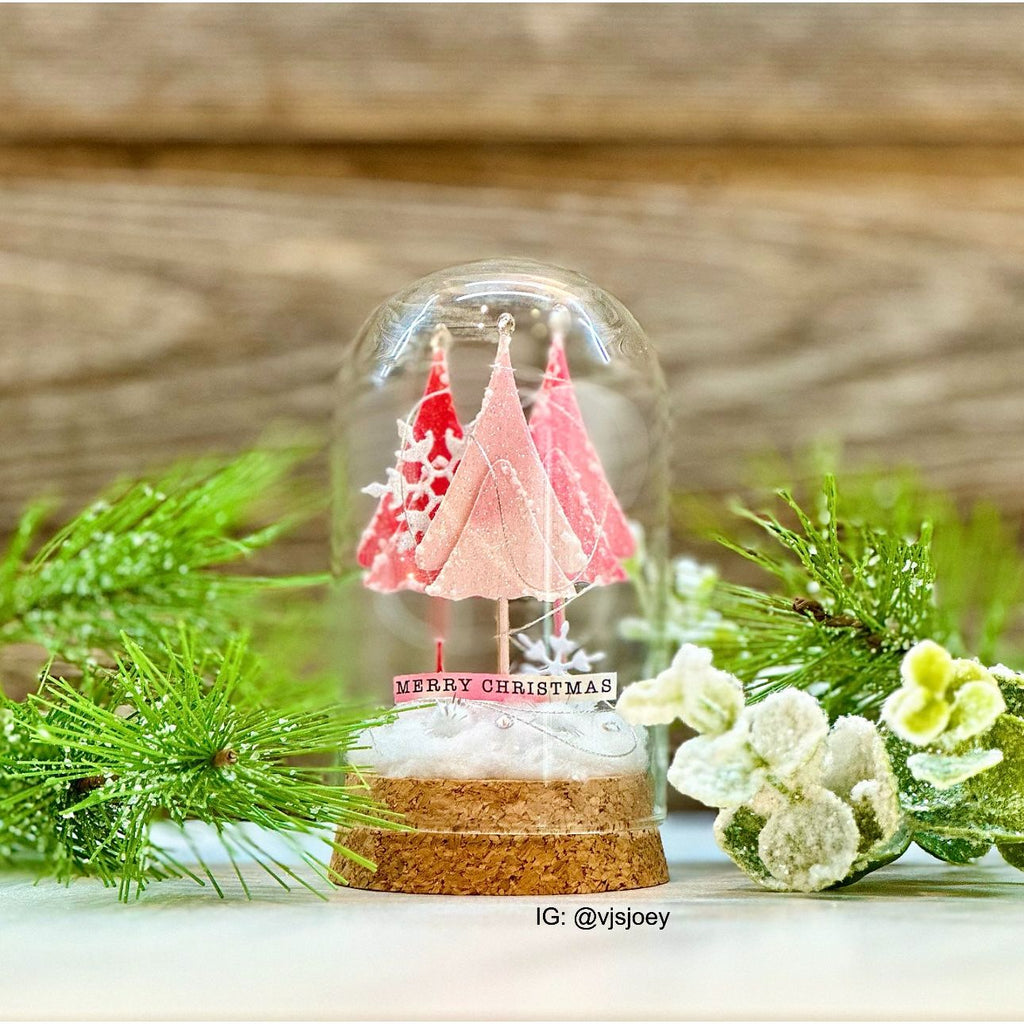 CZ Design Wonky Tree O Wafer Dies czd209 Season Of Wonder Christmas Dome