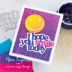Simon Says Stamp Stencil Wonky Chevron 1033st Sunny Vibes I Hope You Smile Today Card | color-code:ALT01