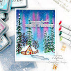 Simon Says Stamp Embossing Folder Wooded Cabin sf448 Festive Fun Christmas Card | color-code:ALT01