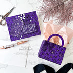 Simon Says Embossing Folders and Cutting Dies Woodland Floral Frame sfd425 DieCember Christmas Card and Gift Bag