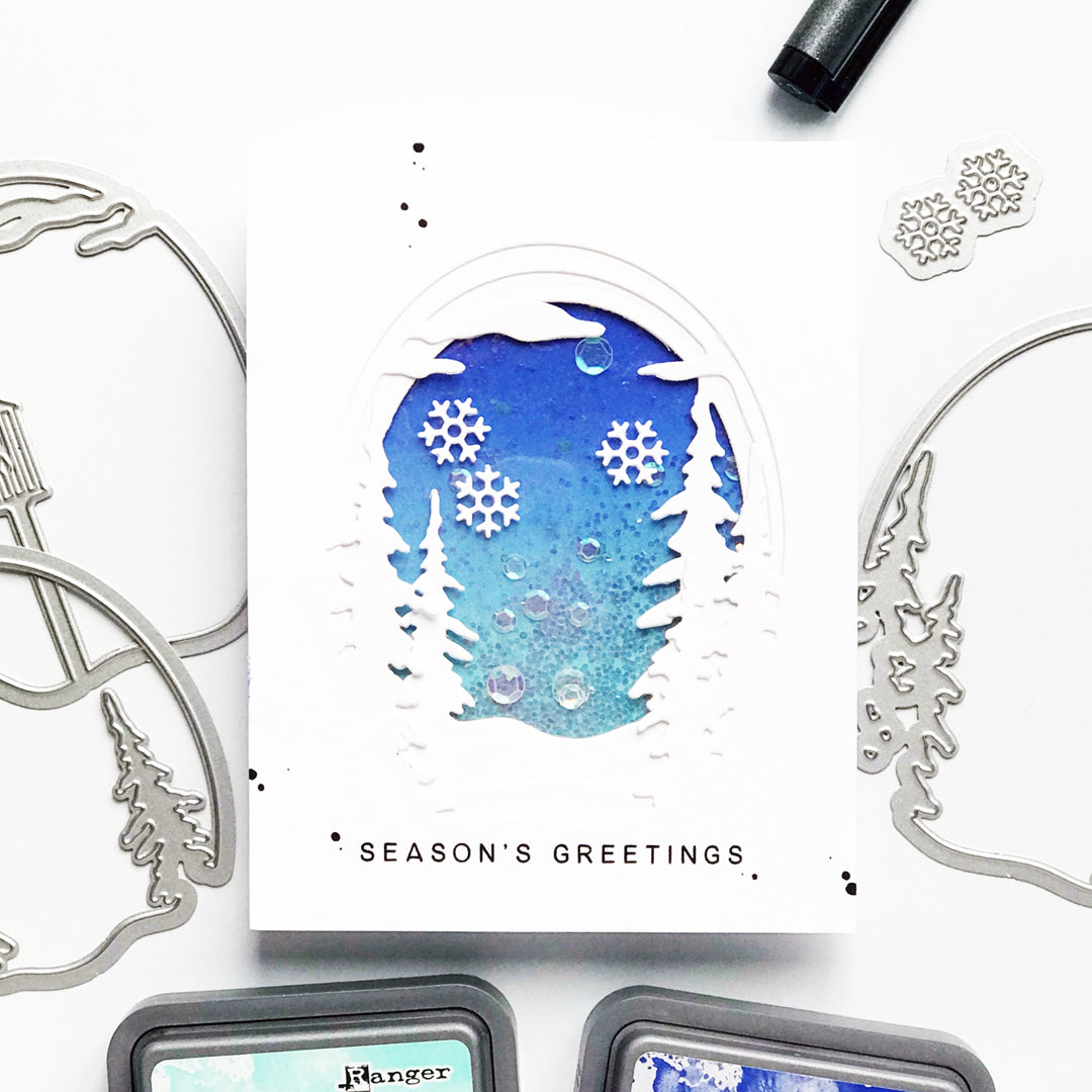 Simon Says Stamp Woodland Treescape Wafer Dies 1231sd DieCember Christmas Card | color-code:ALT03