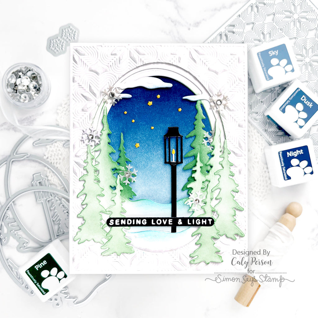 Simon Says Stamp Woodland Treescape Wafer Dies 1231sd DieCember Christmas Card | color-code:ALT01
