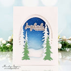 Simon Says Stamp Woodland Treescape Wafer Dies 1231sd DieCember Christmas Card