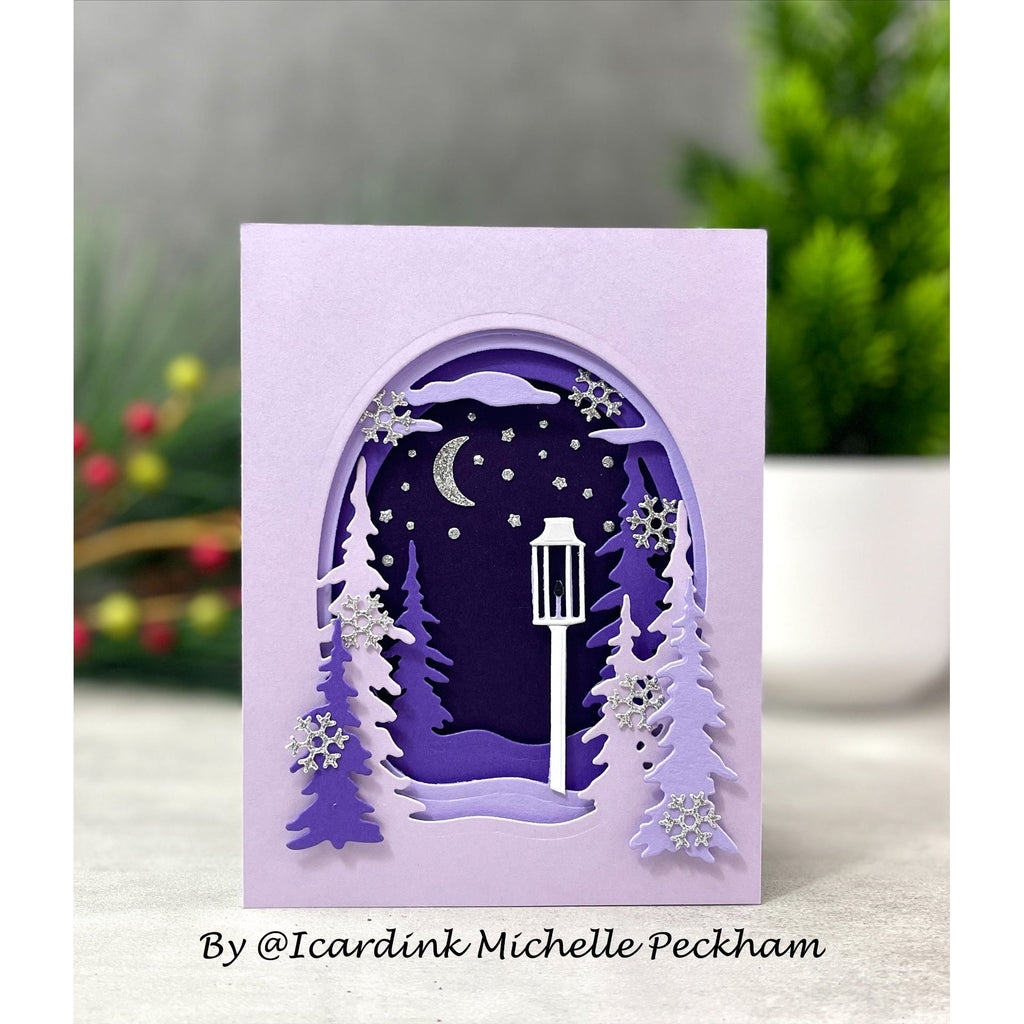 Simon Says Stamp Woodland Treescape Wafer Dies 1231sd DieCember Christmas Card