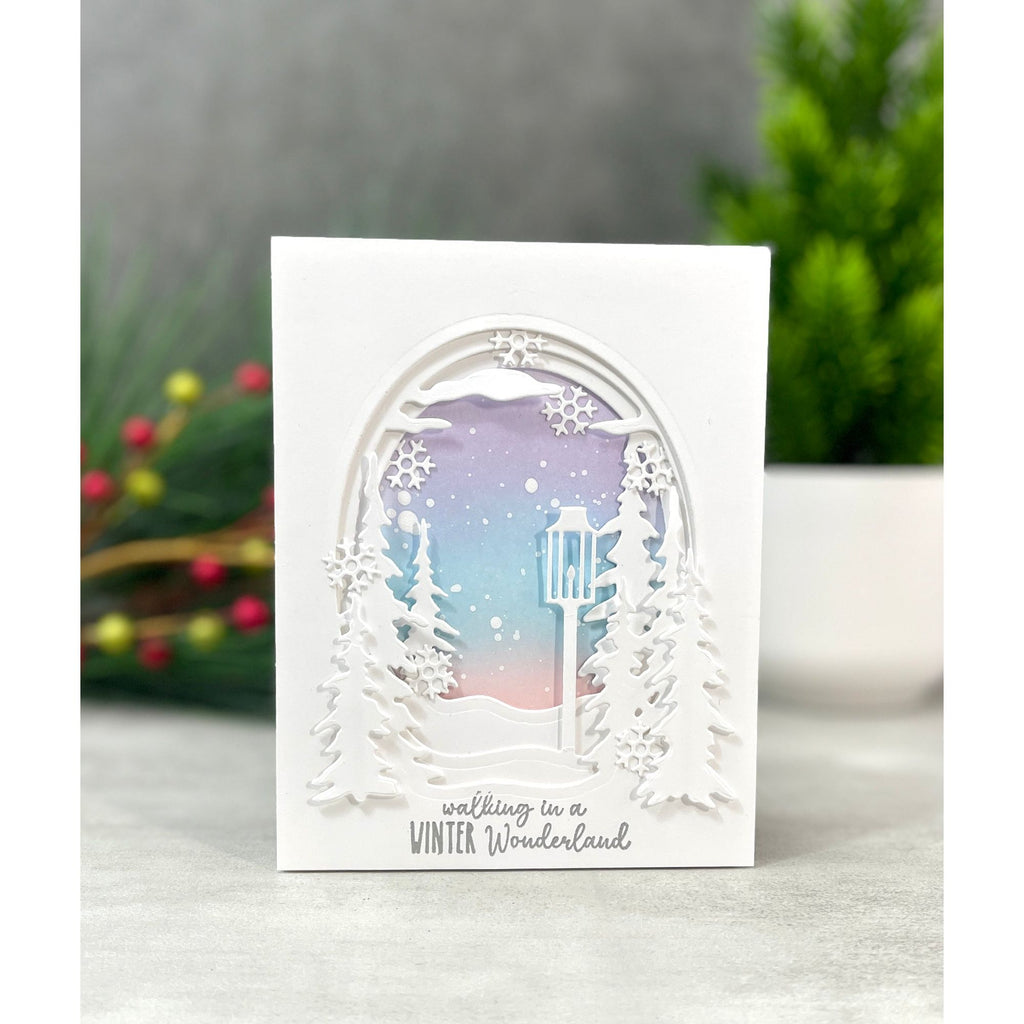 Simon Says Stamp Woodland Treescape Wafer Dies 1231sd DieCember Christmas Card