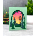 Simon Says Stamp Woodland Treescape Wafer Dies 1231sd DieCember Outdoorsy Card